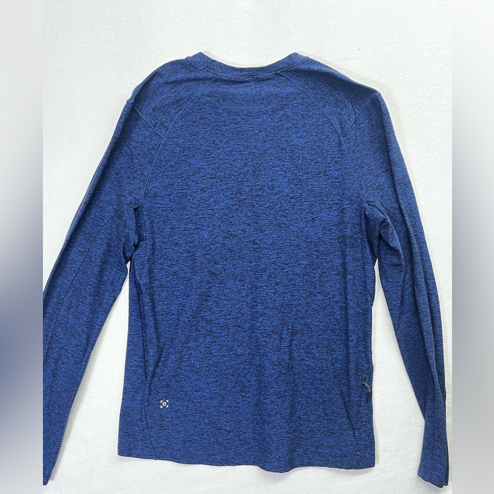 Lululemon Athletica Activewear DriFit Long Sleeve Shirt Mens M Blue Heather 1664 - Picture 5 of 7
